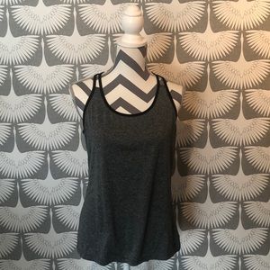 Black Gray Athletic Tank Top Small Champion EUC